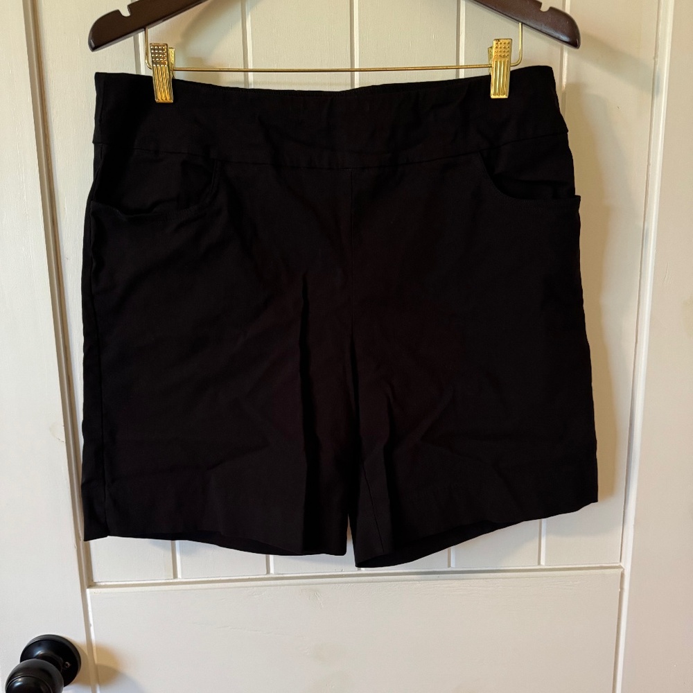 ZAC AND RACHEL Pull-On Classic Short, Black, Size 16